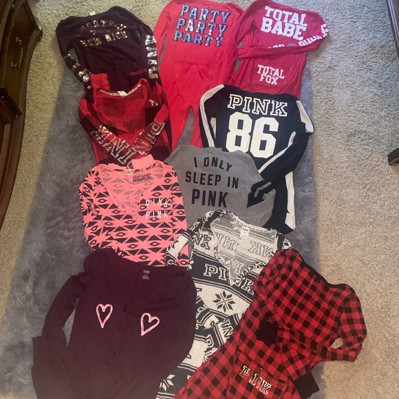VS PINK ONESIE thermal pajamas bundle - Picture 2 of 7